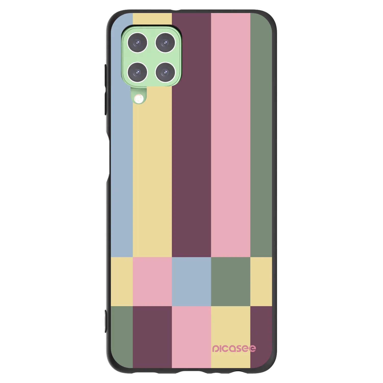 Picasee silikónový čierny obal pre Samsung Galaxy A22 A225F 4G - Lobby tiles