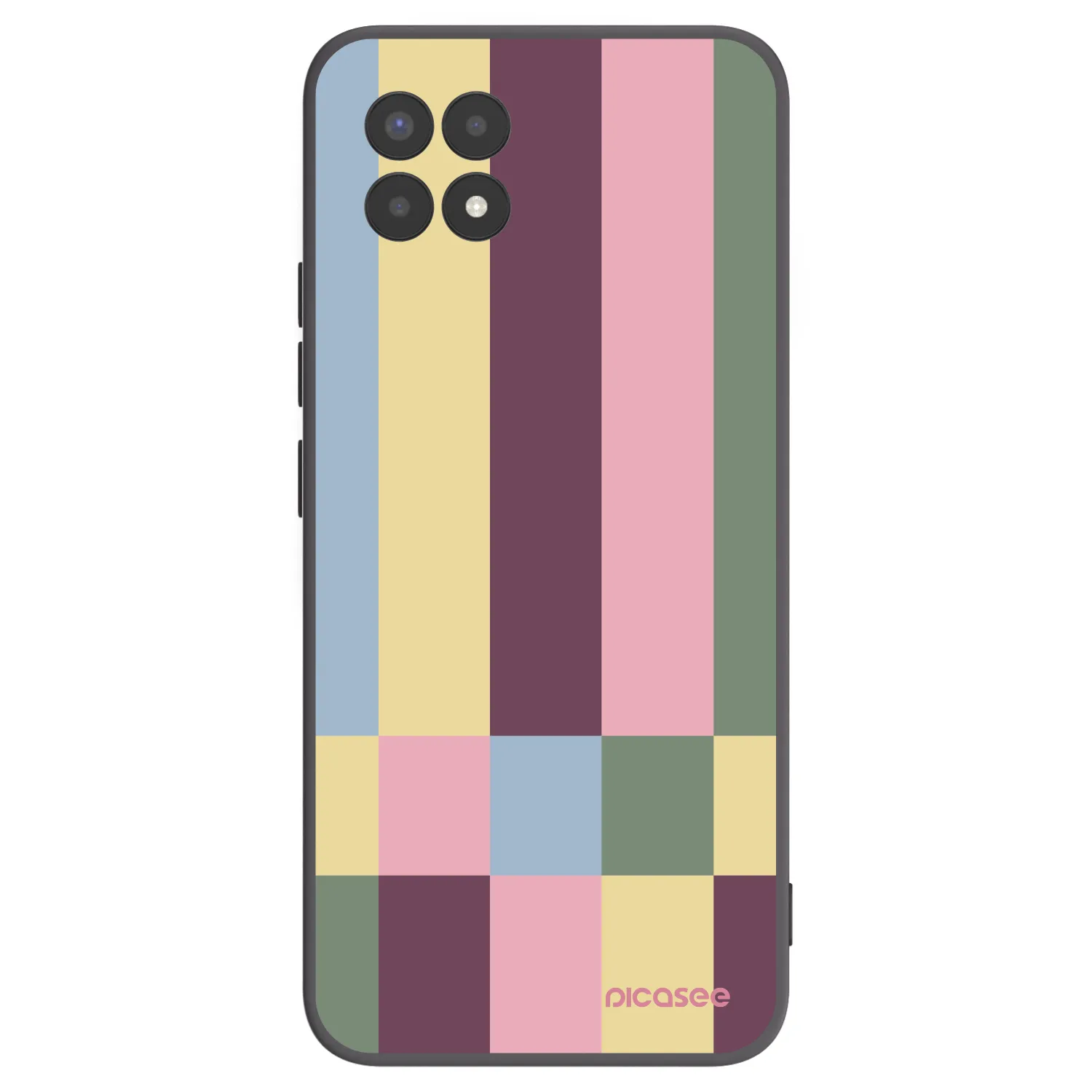 Picasee silikónový čierny obal pre Realme 8i - Lobby tiles