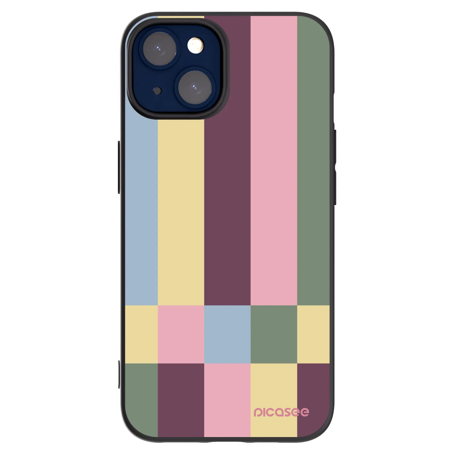 Picasee silikónový čierny obal pre Apple iPhone 14 - Lobby tiles