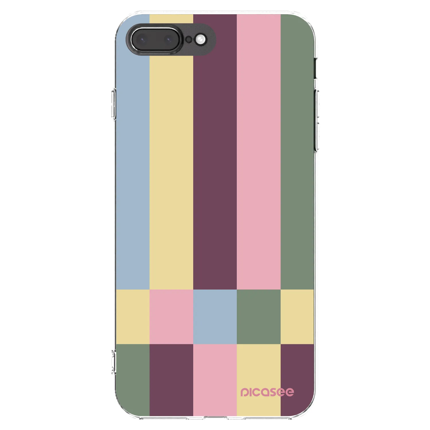 Picasee silikónový prehľadný obal pre Apple iPhone 8 Plus - Lobby tiles