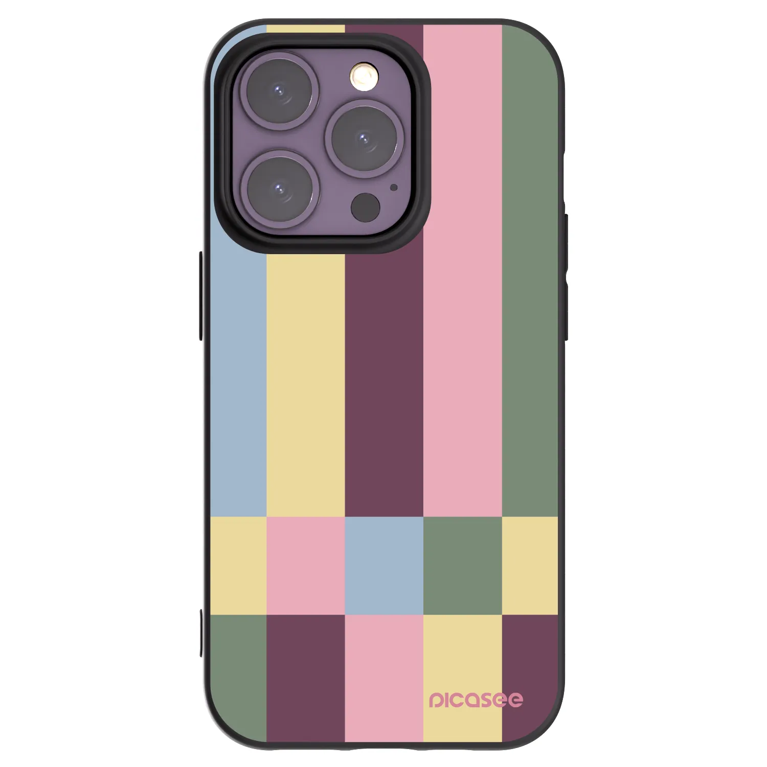 Picasee silikónový čierny obal pre Apple iPhone 14 Pro - Lobby tiles