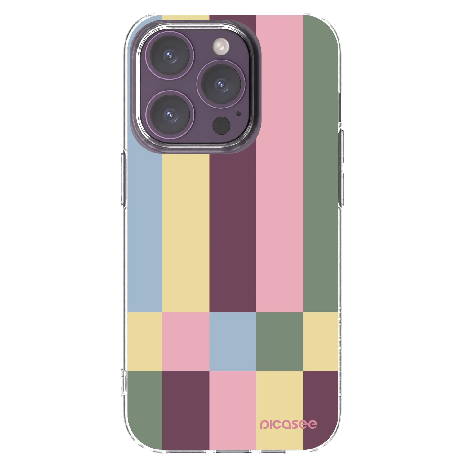 Picasee silikónový prehľadný obal pre Apple iPhone 14 Pro - Lobby tiles