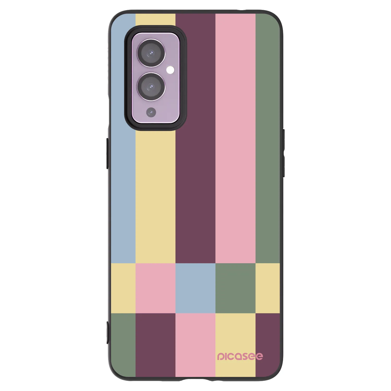 Picasee silikónový čierny obal pre OnePlus 9 - Lobby tiles