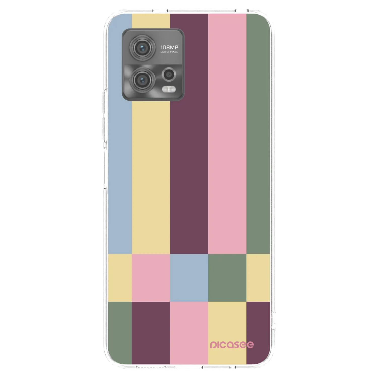 Picasee silikónový prehľadný obal pre Motorola Moto G72 - Lobby tiles