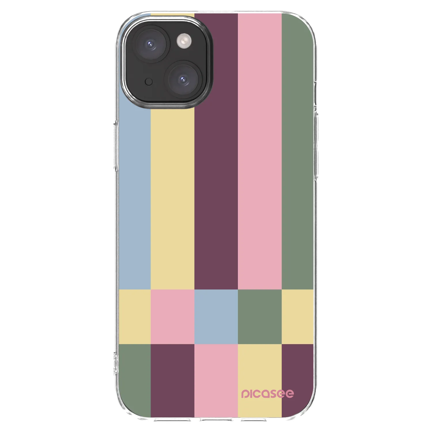 Picasee silikónový prehľadný obal pre Apple iPhone 15 Plus - Lobby tiles