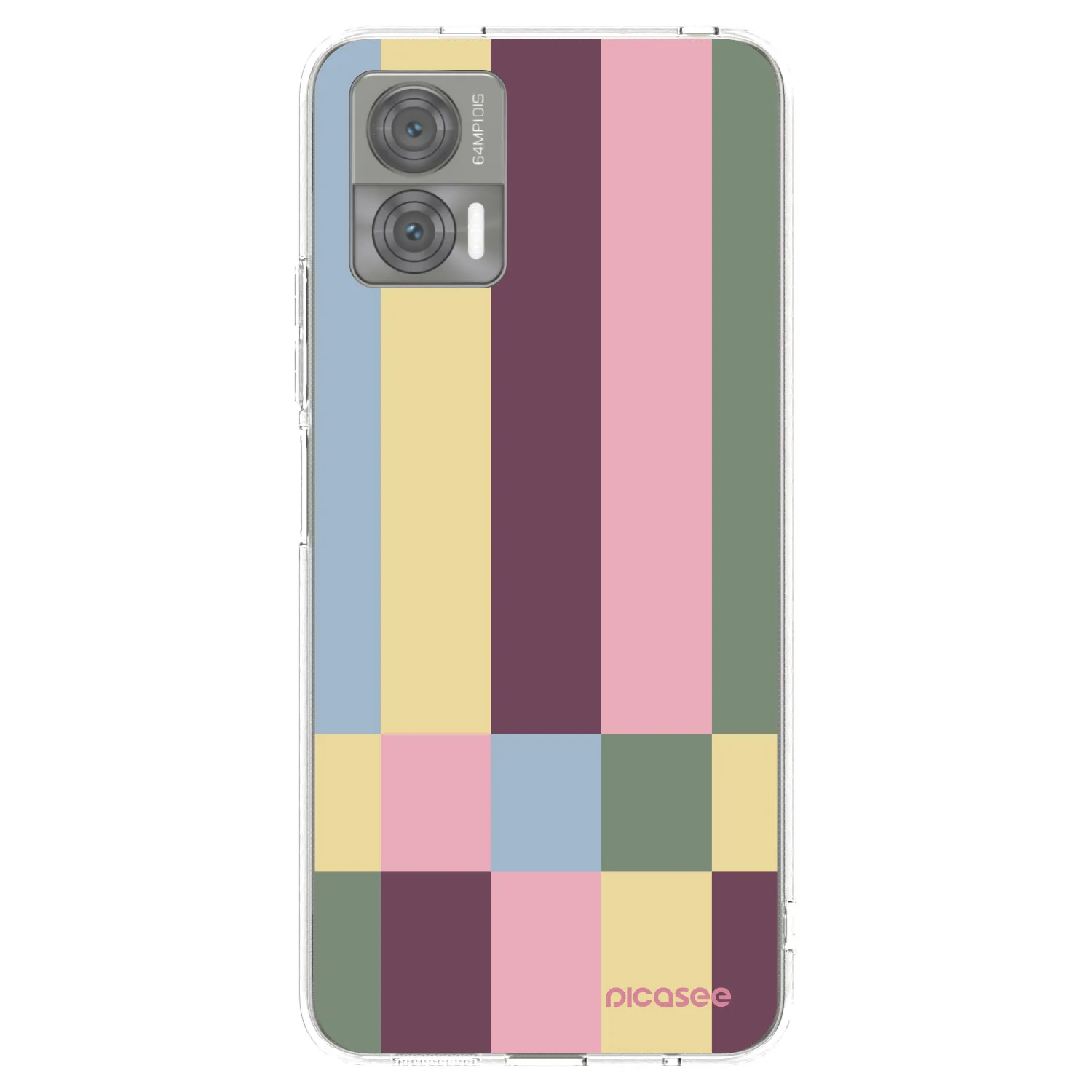 Picasee silikónový prehľadný obal pre Motorola Edge 30 Neo - Lobby tiles