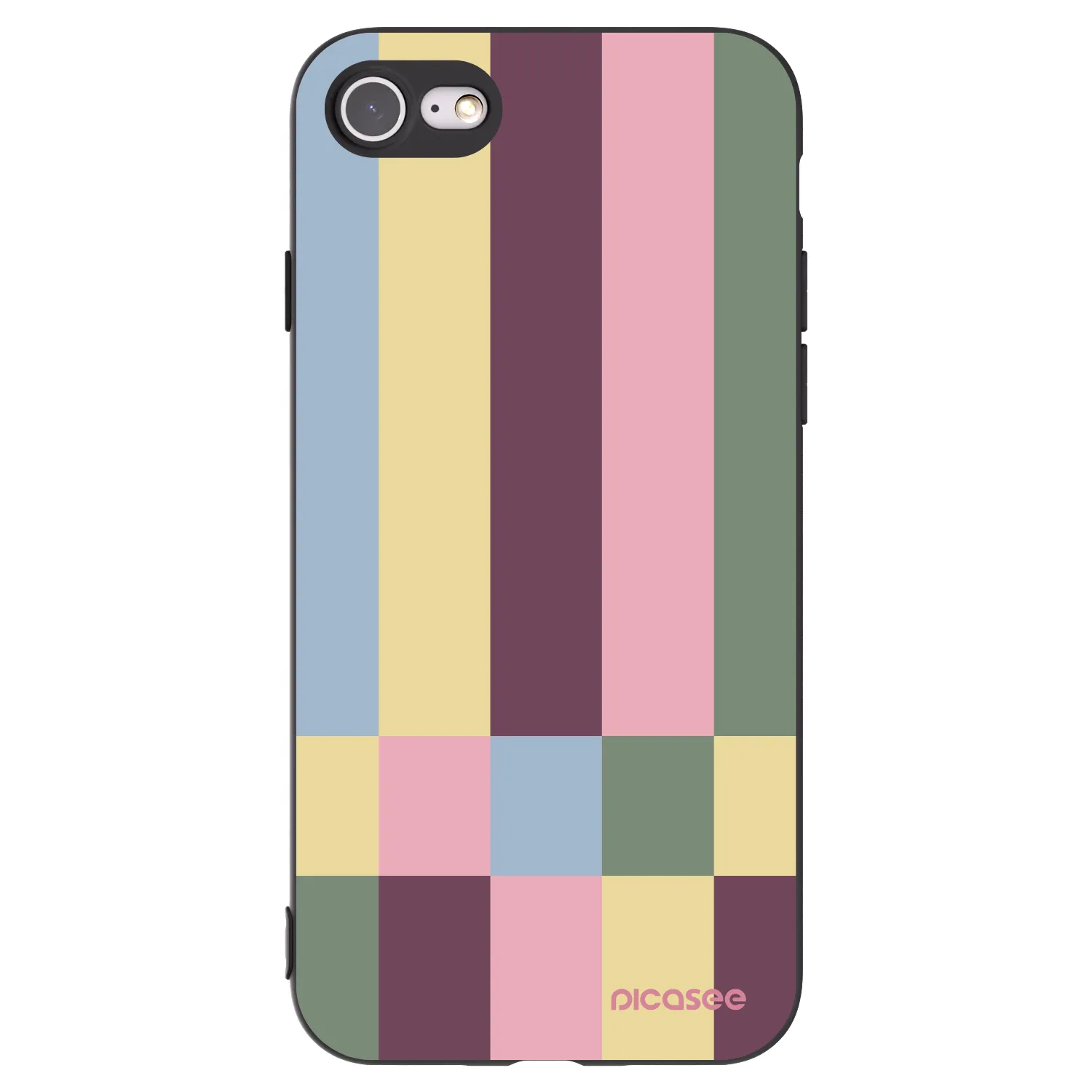 Picasee silikónový čierny obal pre Apple iPhone 8 - Lobby tiles