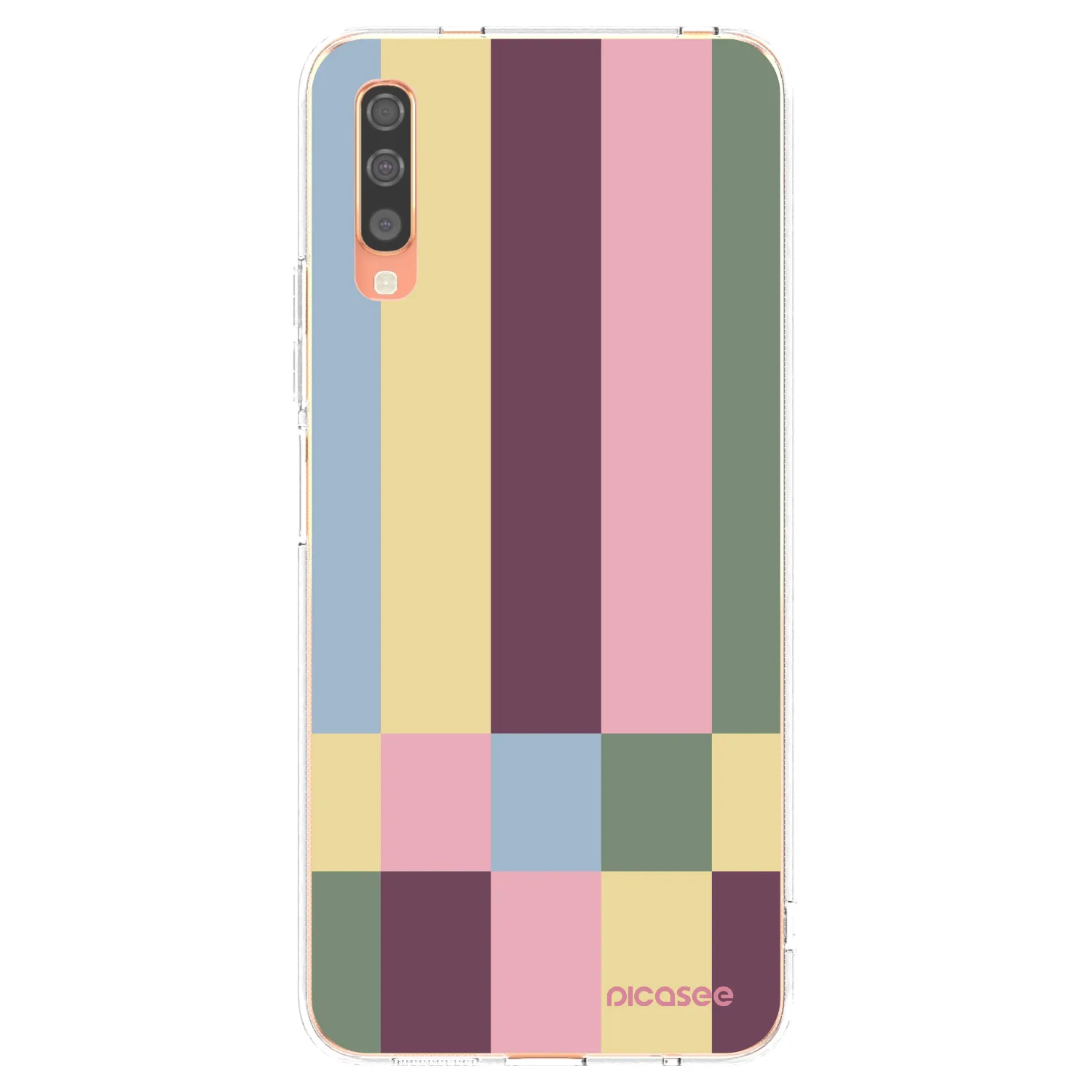 Picasee silikónový prehľadný obal pre Samsung Galaxy A70 A705F - Lobby tiles