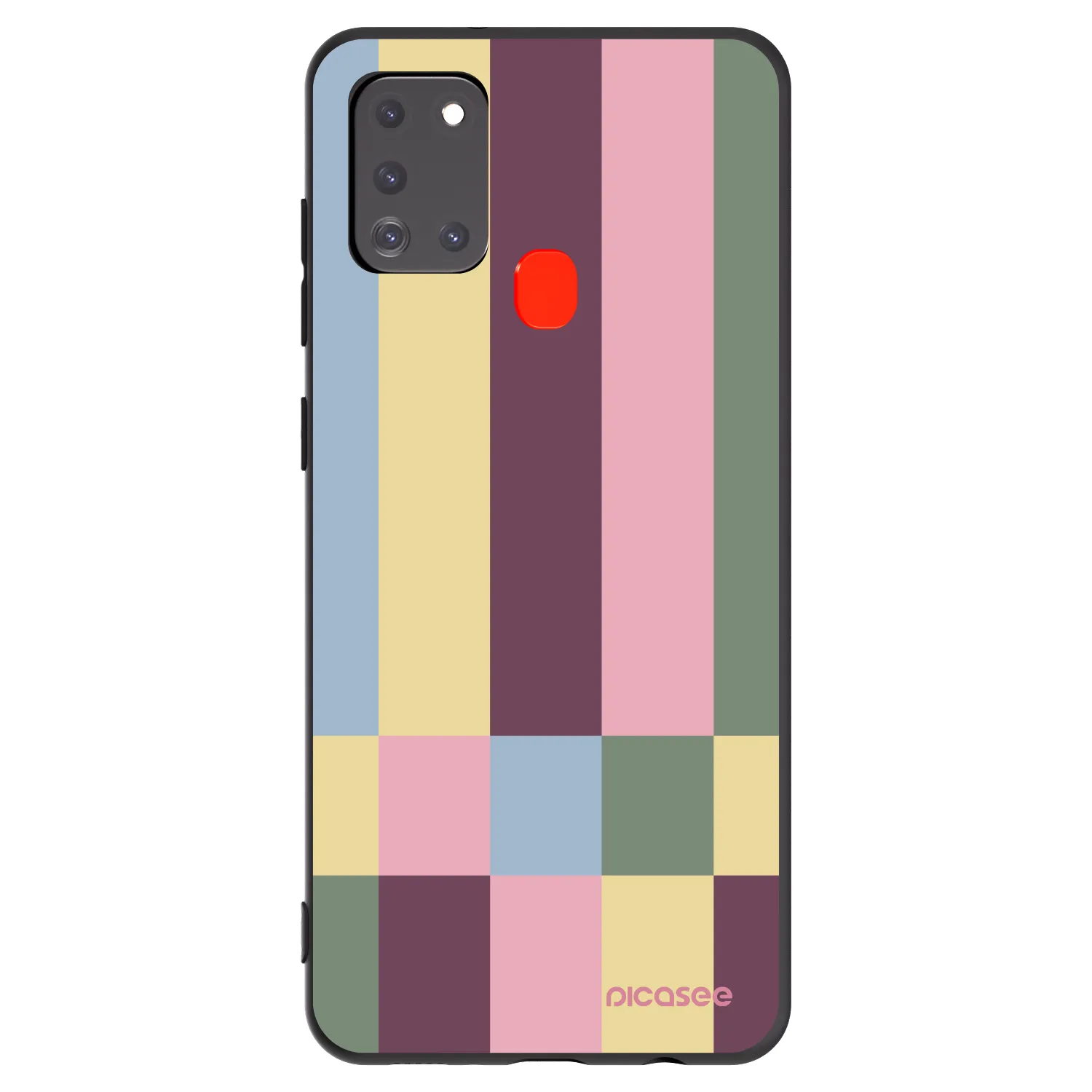 Picasee silikónový čierny obal pre Samsung Galaxy A21s - Lobby tiles