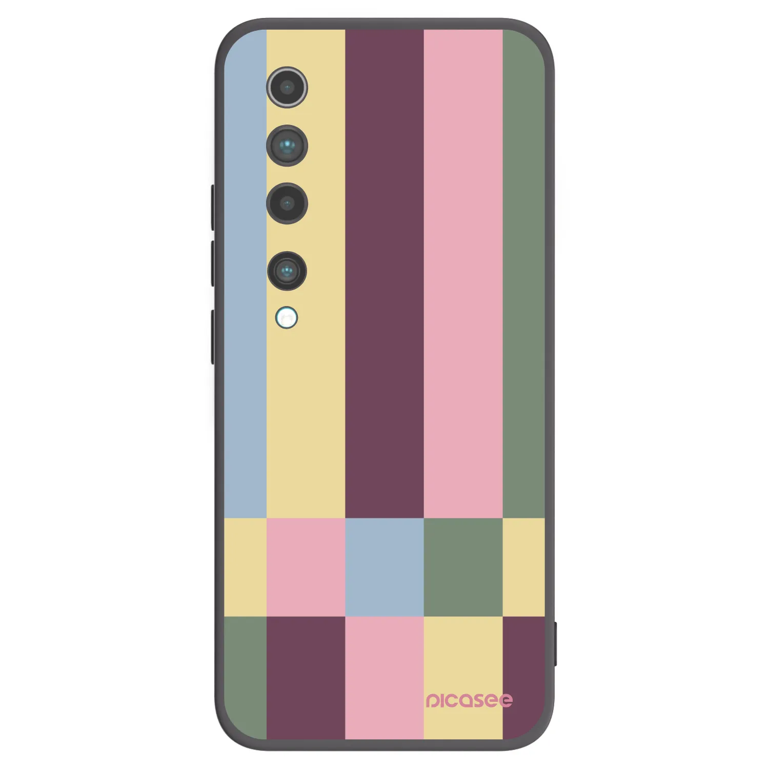Picasee silikónový čierny obal pre Xiaomi Mi 10 - Lobby tiles
