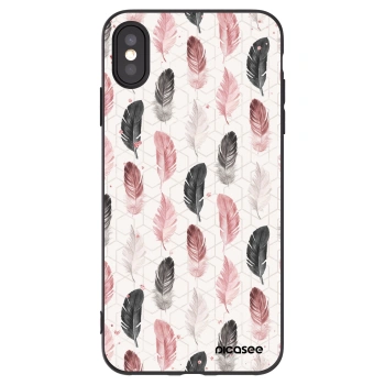 Picasee silikónový čierny obal pre Apple iPhone XS Max - Pírka 2