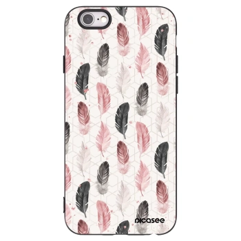 Picasee silikónový čierny obal pre Apple iPhone 6/6S - Pírka 2