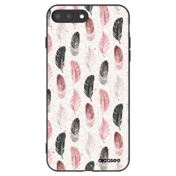 Picasee silikónový čierny obal pre Apple iPhone 8 Plus - Pírka 2