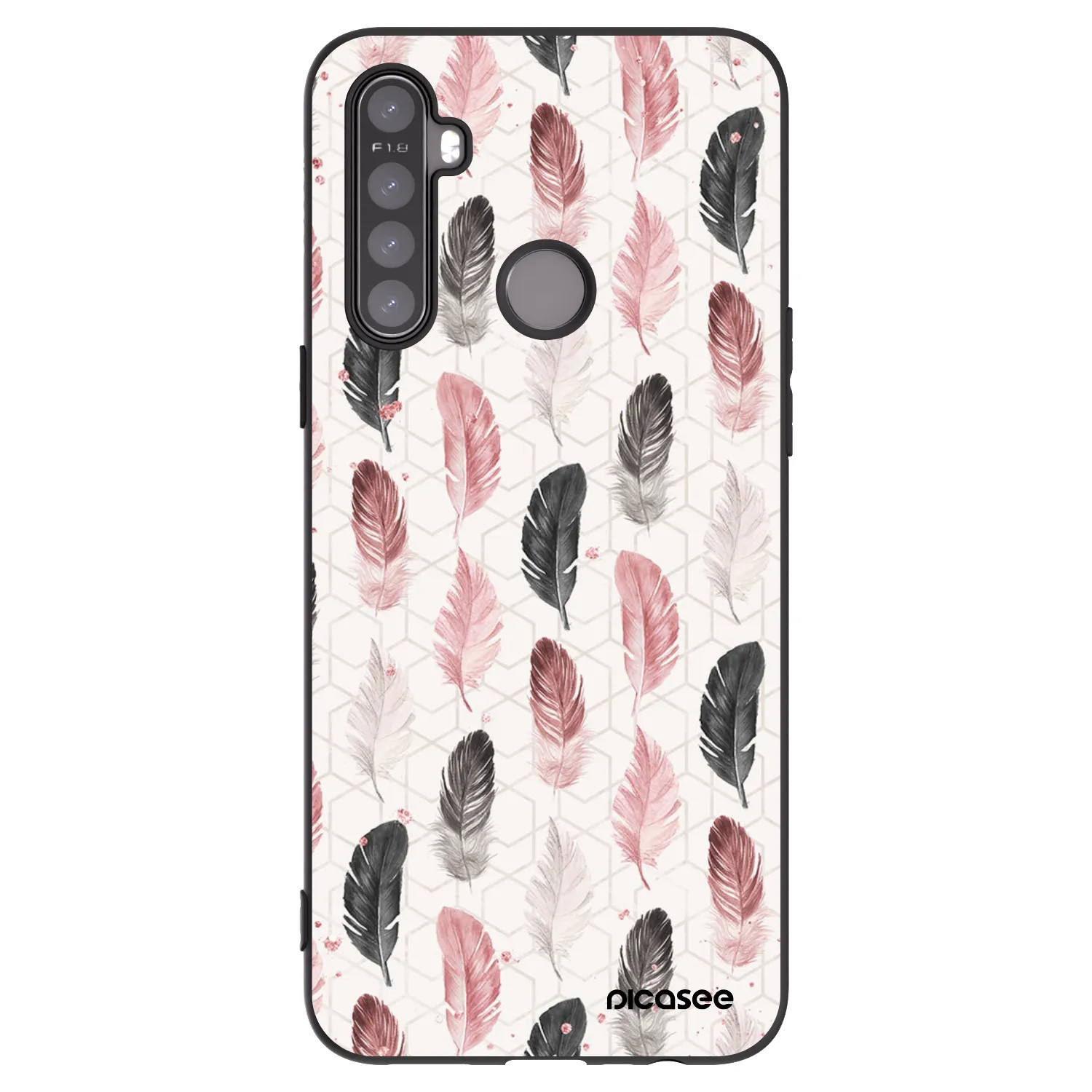 Picasee silikónový čierny obal pre Realme 5 - Pírka 2