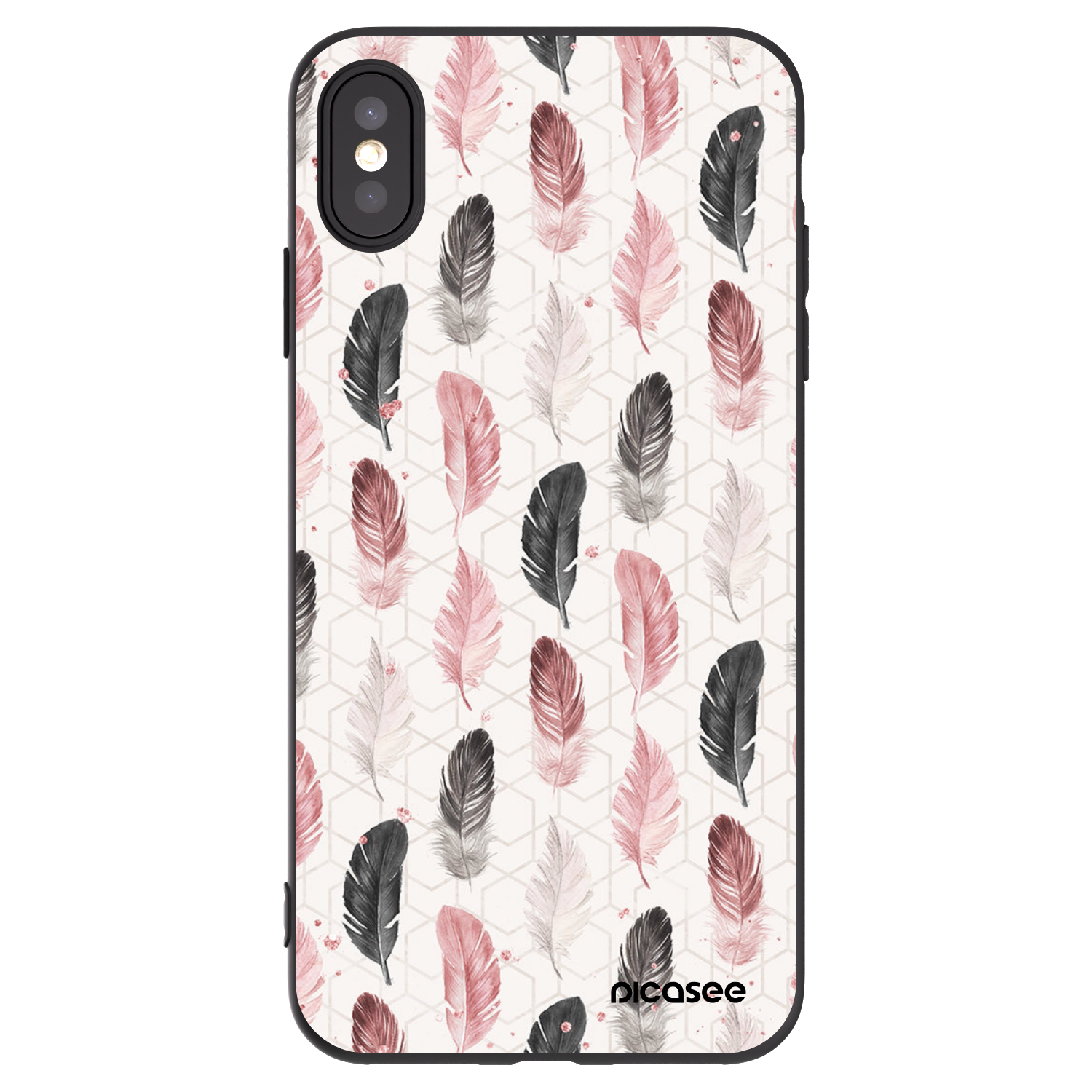 Picasee silikónový čierny obal pre Apple iPhone XS Max - Pírka 2