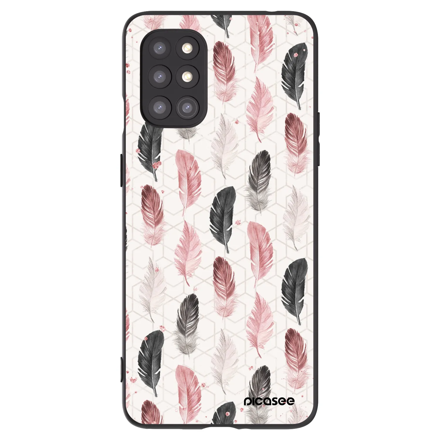 Picasee silikónový čierny obal pre OnePlus 8T - Pírka 2