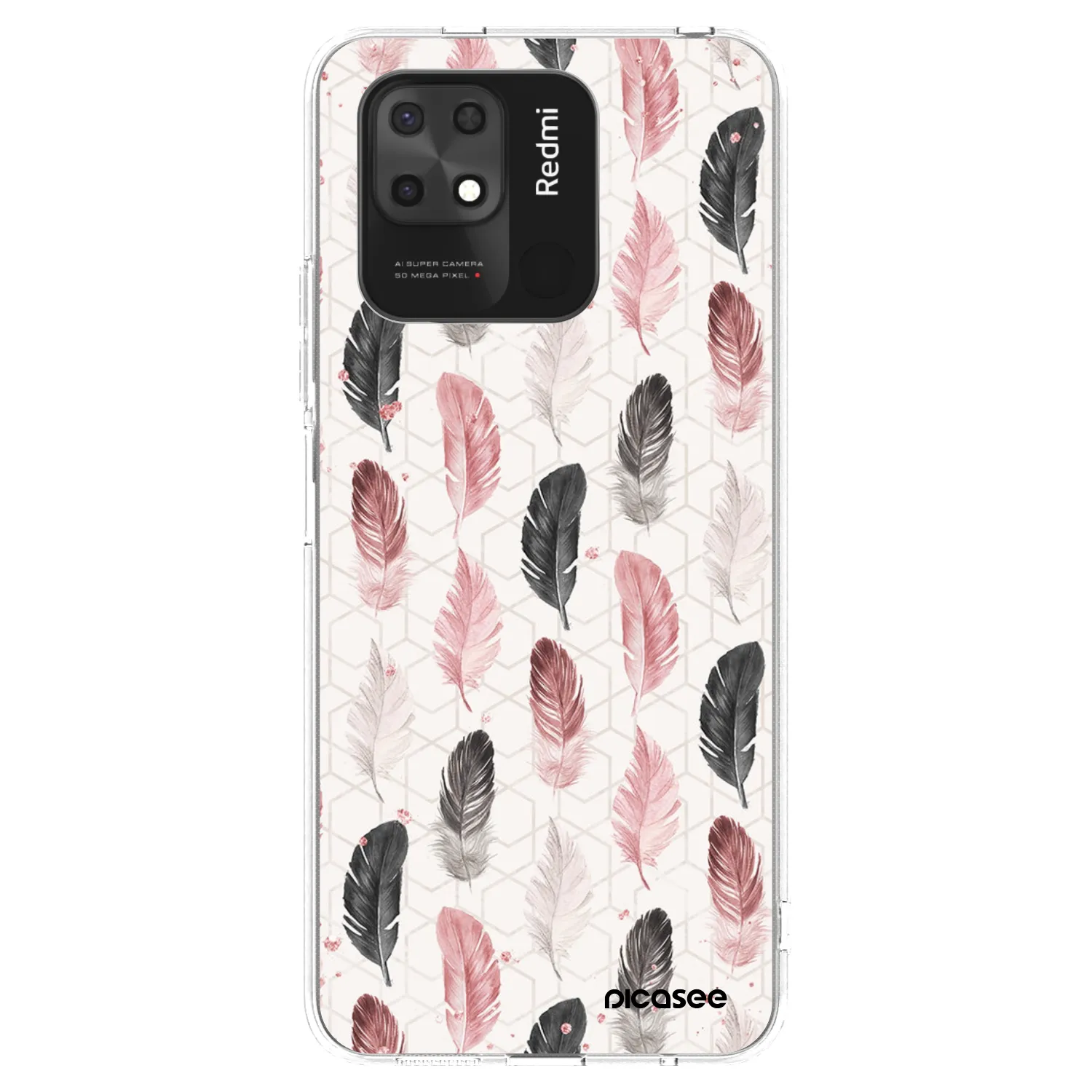 Silikónový prehľadný obal pre Xiaomi Redmi 10C - Pírka 2