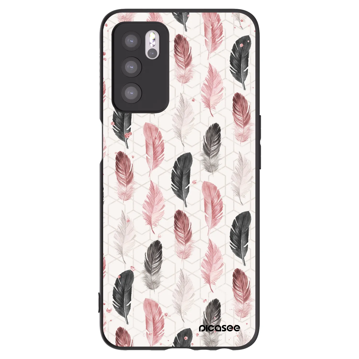 Picasee silikónový čierny obal pre OPPO A16s - Pírka 2