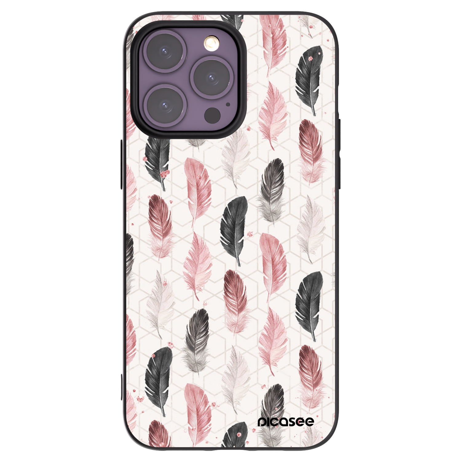 Picasee silikónový čierny obal pre Apple iPhone 14 Pro Max - Pírka 2