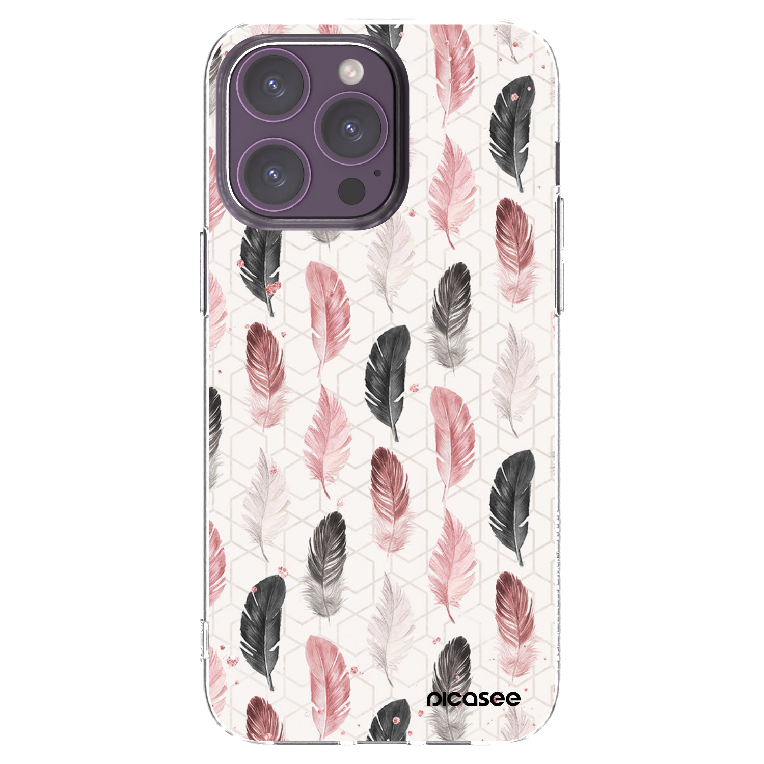 Picasee silikónový prehľadný obal pre Apple iPhone 14 Pro Max - Pírka 2