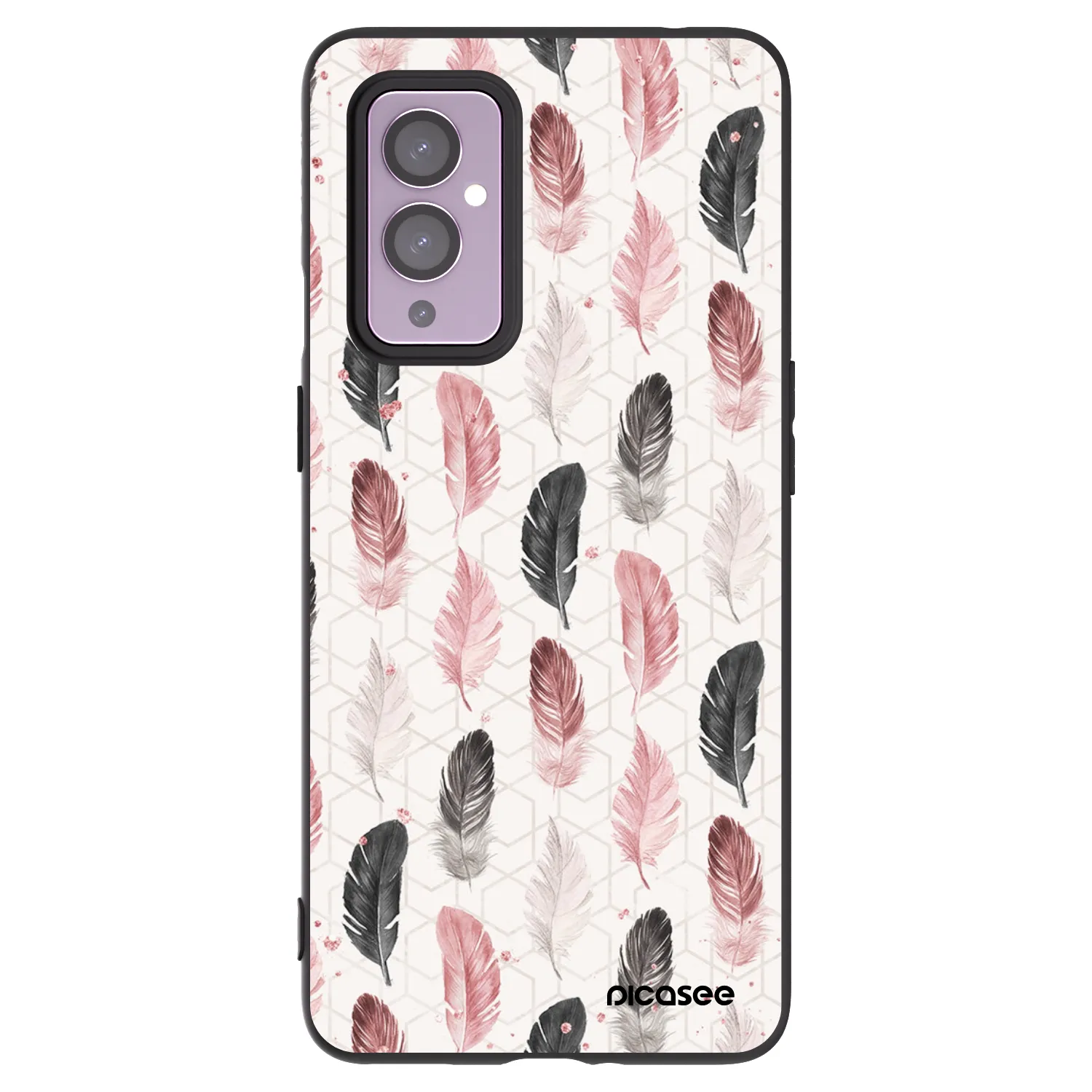 Picasee silikónový čierny obal pre OnePlus 9 - Pírka 2