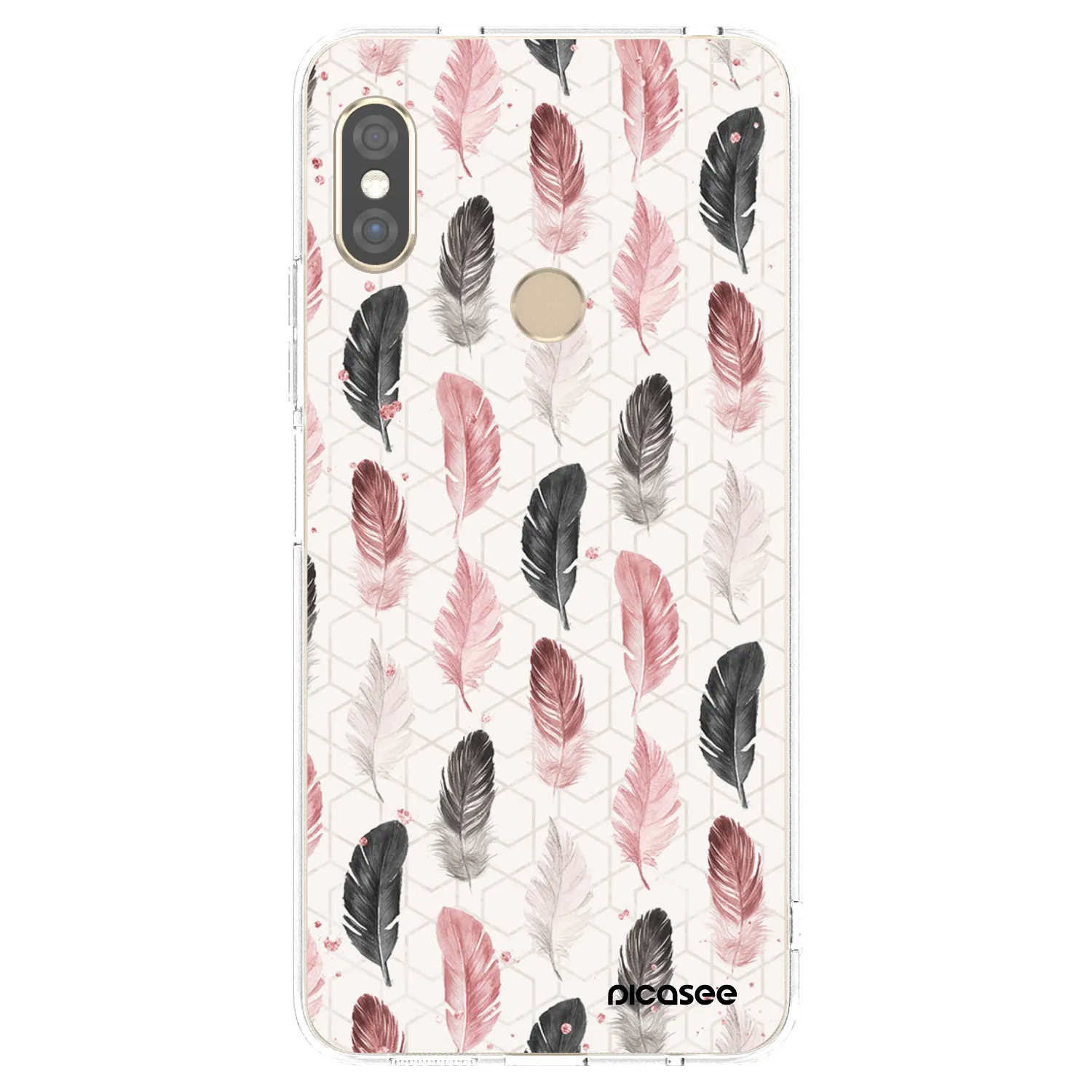 Picasee silikónový prehľadný obal pre Xiaomi Redmi Note 5 Global - Pírka 2