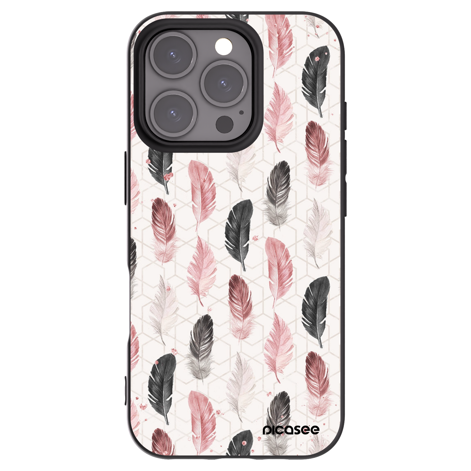 Picasee silikónový čierny obal pre Apple iPhone 16 Pro - Pírka 2