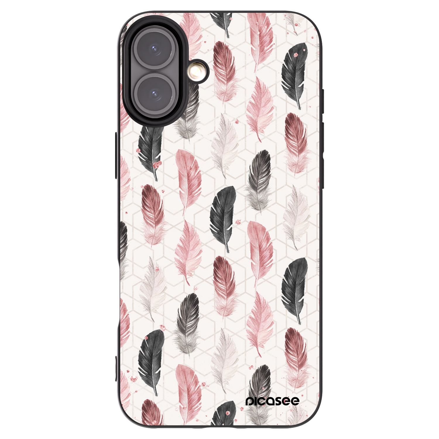 Picasee silikónový čierny obal pre Apple iPhone 16 Plus - Pírka 2