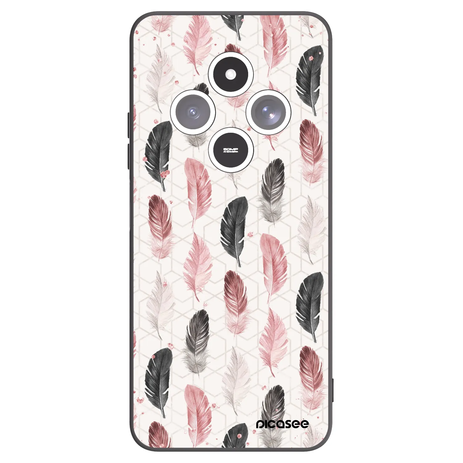 Picasee silikónový čierny obal pre Xiaomi Redmi 14C - Pírka 2
