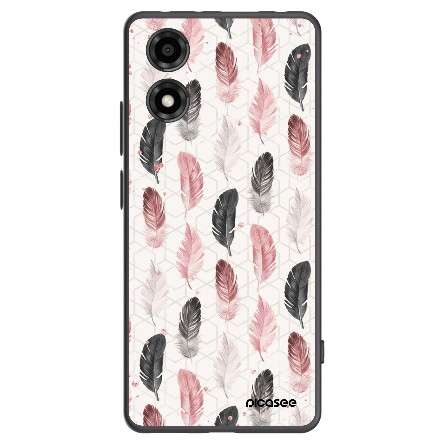 Picasee silikónový čierny obal pre Motorola Moto E14 - Pírka 2