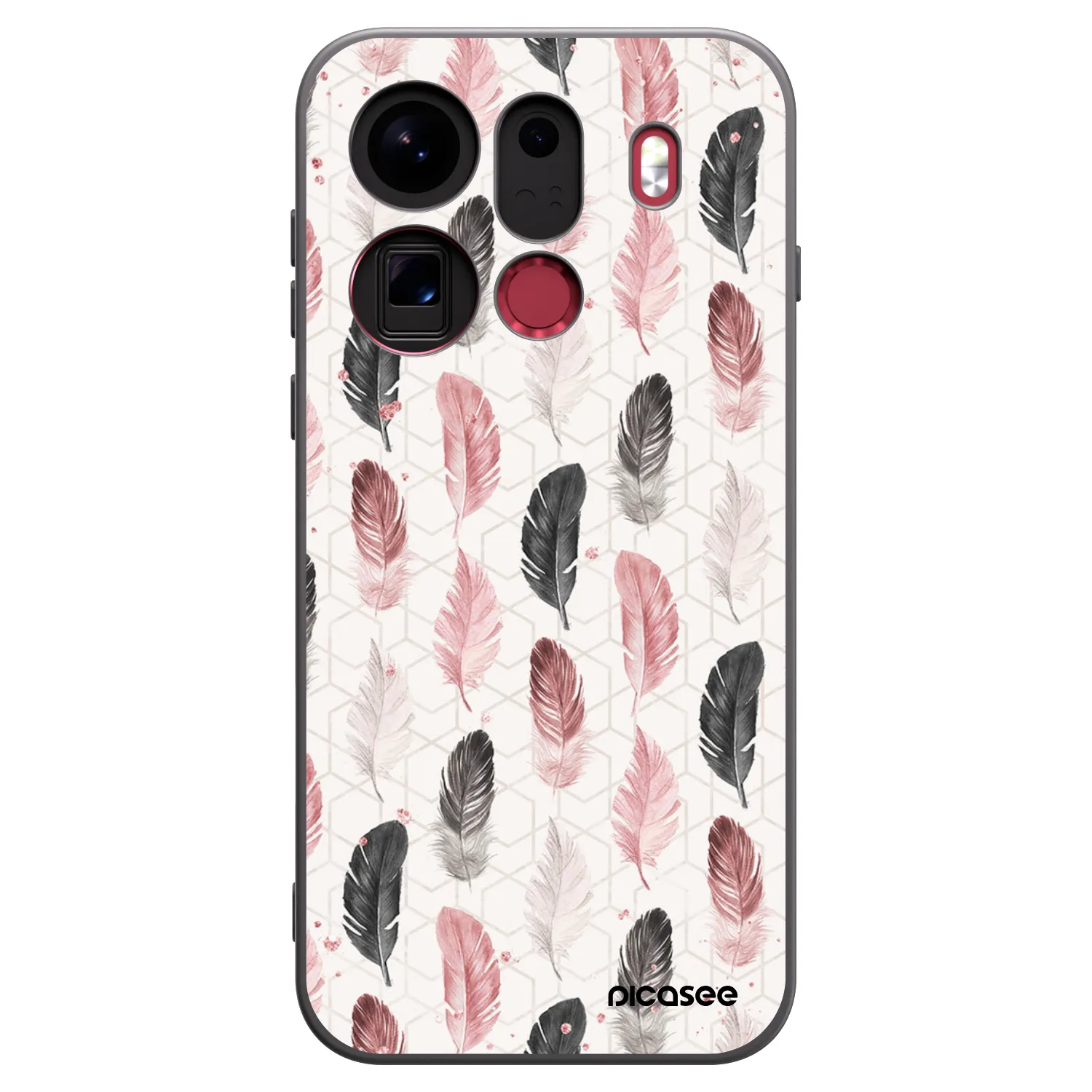 Picasee silikónový čierny obal pre OPPO Find X9 Pro - Pírka 2