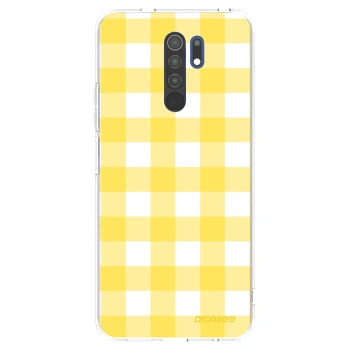 Picasee silikónový prehľadný obal pre Xiaomi Redmi 9 - Gride lemon