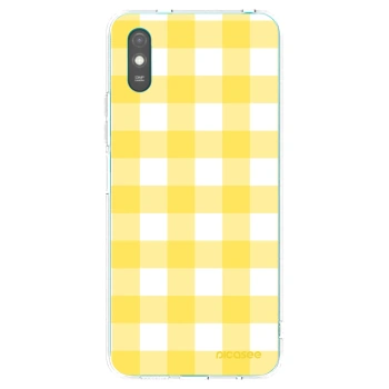 Picasee silikónový prehľadný obal pre Xiaomi Redmi 9A - Gride lemon