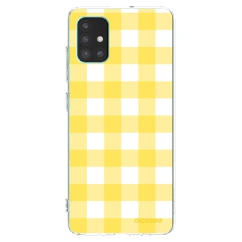 Picasee silikónový prehľadný obal pre Samsung Galaxy M51 M515F - Gride lemon