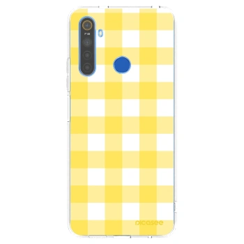 Picasee silikónový prehľadný obal pre Realme 5 - Gride lemon