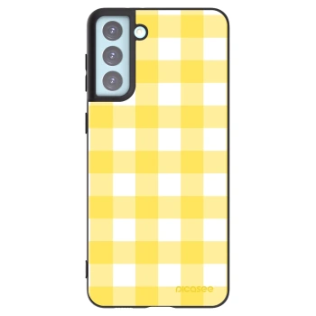 Picasee silikónový čierny obal pre Samsung Galaxy S21+ 5G G996F - Gride lemon