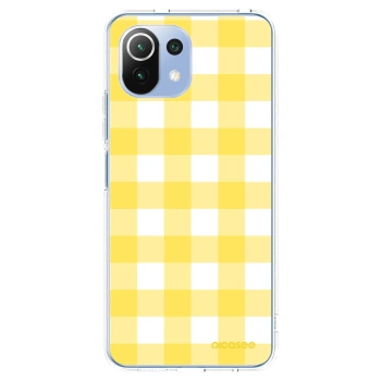 Picasee silikónový prehľadný obal pre Xiaomi Mi 11 Lite - Gride lemon