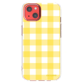 Picasee silikónový prehľadný obal pre Apple iPhone 13 - Gride lemon