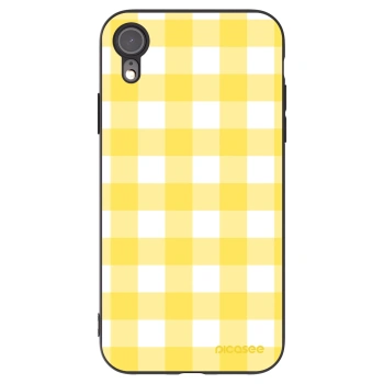 Picasee silikónový čierny obal pre Apple iPhone XR - Gride lemon