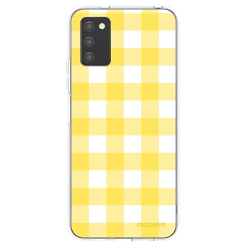 Picasee silikónový prehľadný obal pre Samsung Galaxy A02s A025G - Gride lemon