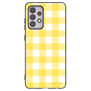 Picasee silikónový čierny obal pre Samsung Galaxy A52s 5G A528B - Gride lemon