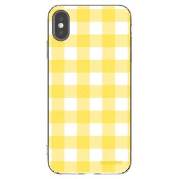 Picasee silikónový prehľadný obal pre Apple iPhone XS Max - Gride lemon