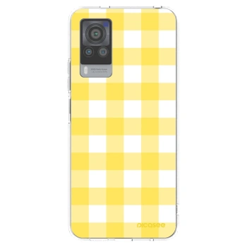 Picasee silikónový prehľadný obal pre Vivo X60 Pro 5G - Gride lemon