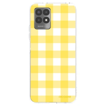 Picasee silikónový prehľadný obal pre Realme 8i - Gride lemon