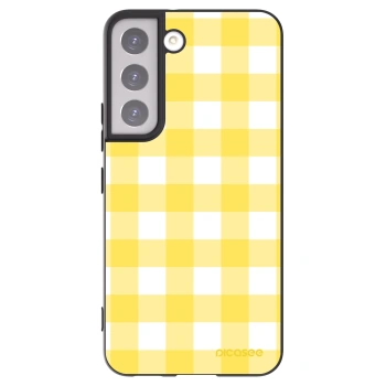 Picasee silikónový čierny obal pre Samsung Galaxy S22 5G - Gride lemon