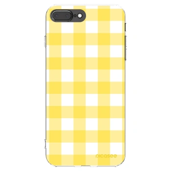 Picasee silikónový prehľadný obal pre Apple iPhone 8 Plus - Gride lemon