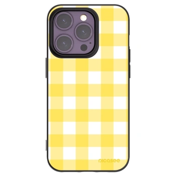 Picasee silikónový čierny obal pre Apple iPhone 14 Pro - Gride lemon