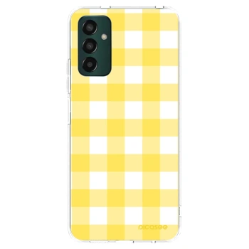 Picasee silikónový prehľadný obal pre Samsung Galaxy M13 M135F - Gride lemon