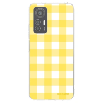 Picasee silikónový prehľadný obal pre Xiaomi 12 Lite - Gride lemon