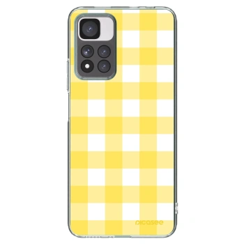 Picasee silikónový prehľadný obal pre Xiaomi Redmi Note 11 Pro+ 5G - Gride lemon